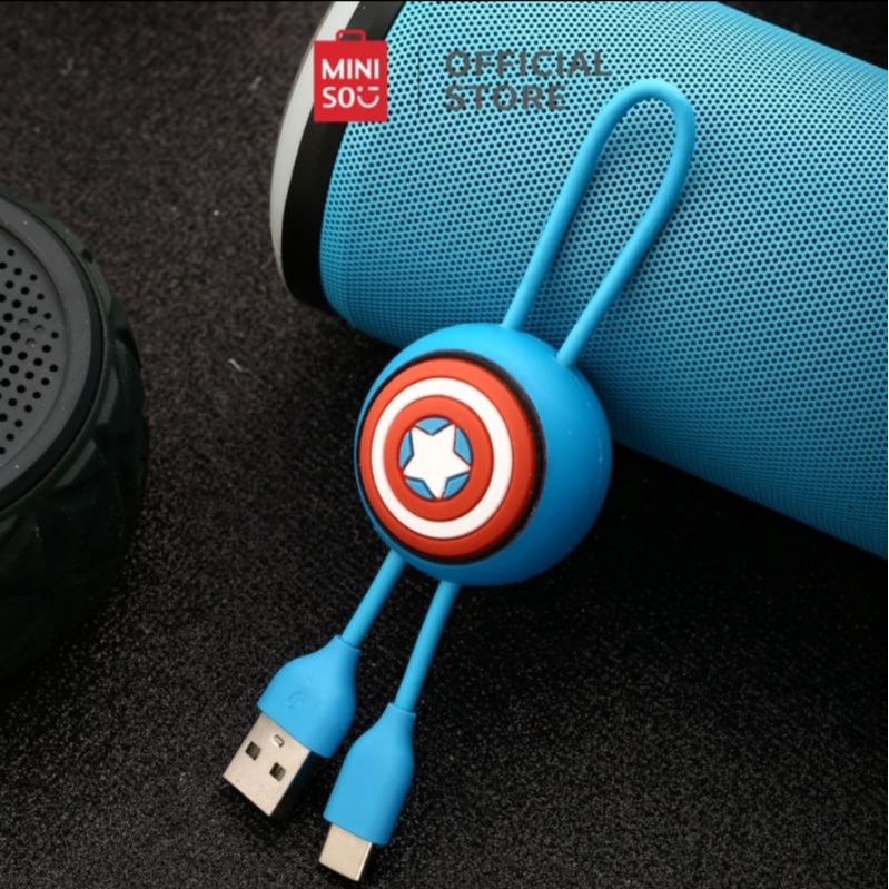 Miniso Kabel Data Usb Type-C Marvel Type C Kabel Data Captain Iroman Fashion