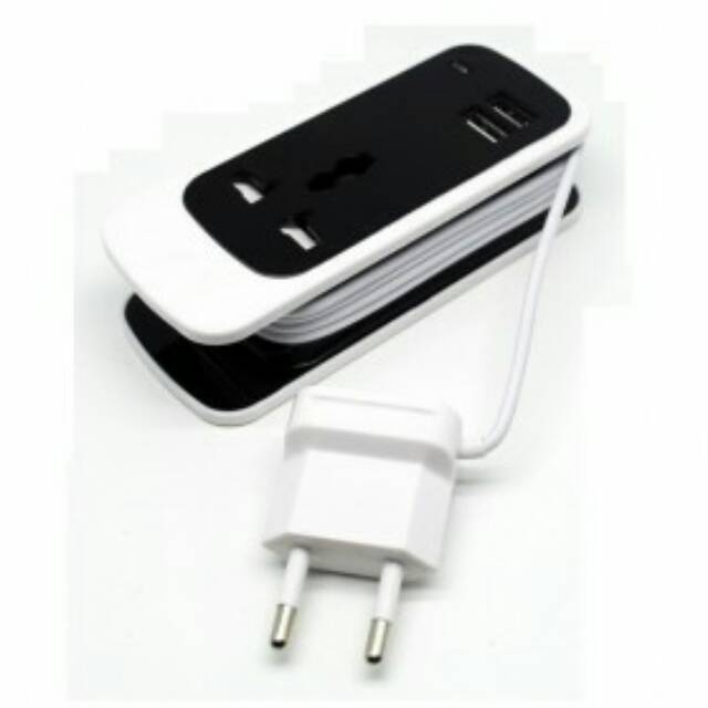 Colokan Listrik EU Plug dengan 2 USB Port