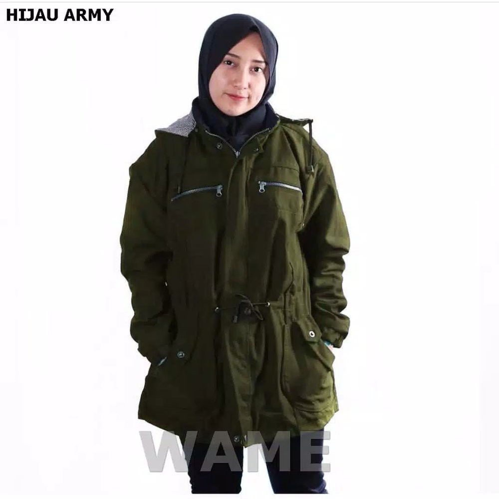 Jaket Parka Simple Wanita | Jaket Hoodie Outdoor Cewe | Jaket Gunung Musim Dingin Tebal Terlaris