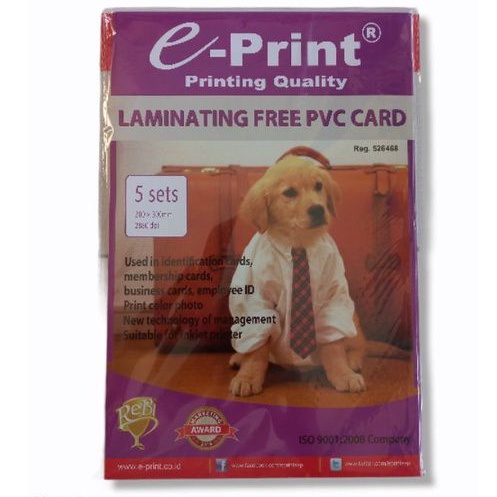 

e-Print PVC Id Card isi 5 Sheet