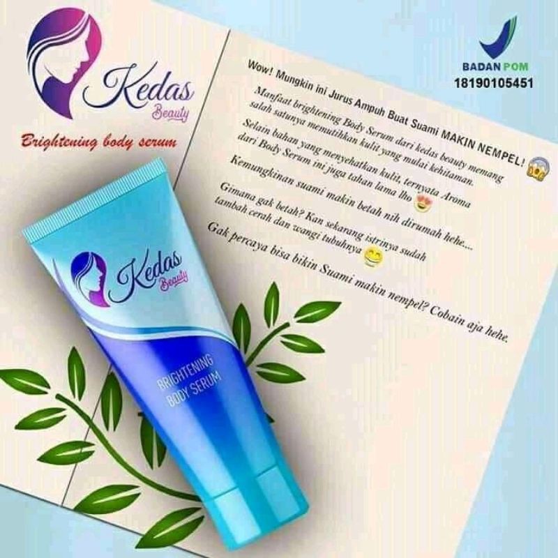 Ready kedas beauty body serum & Body scrub sepaket Original BPOM halal