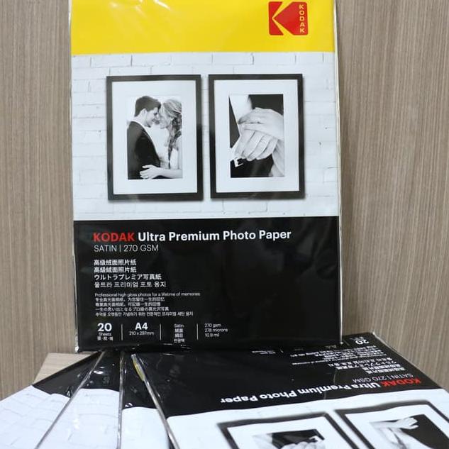 

LANGSUNG ATC.. Kodak Ultra Premium Photo Paper SATIN 270GSM (20pcs/pax), A4