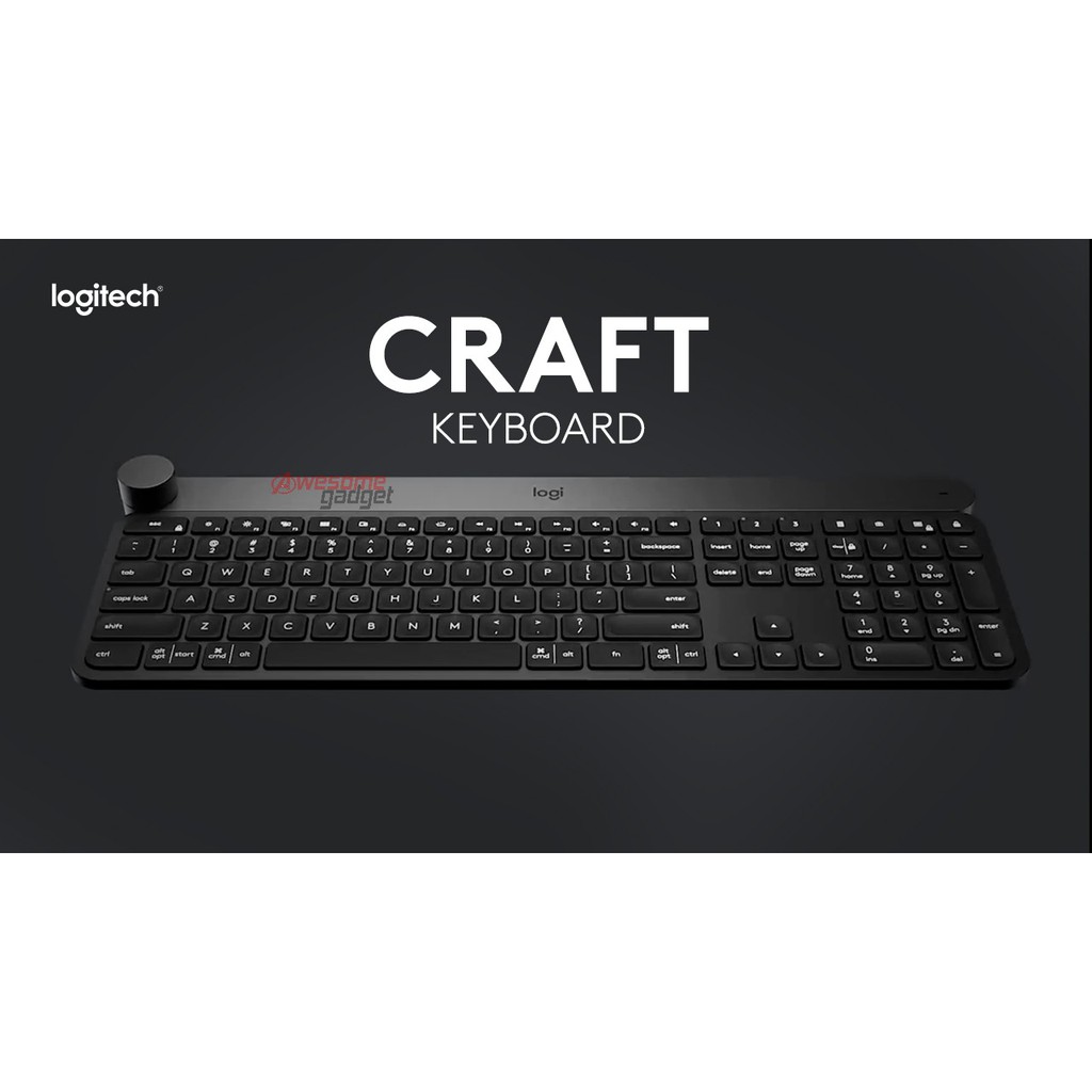 Logitech Craft Wireless Keyboard Intelligent Control Adobe Microsoft