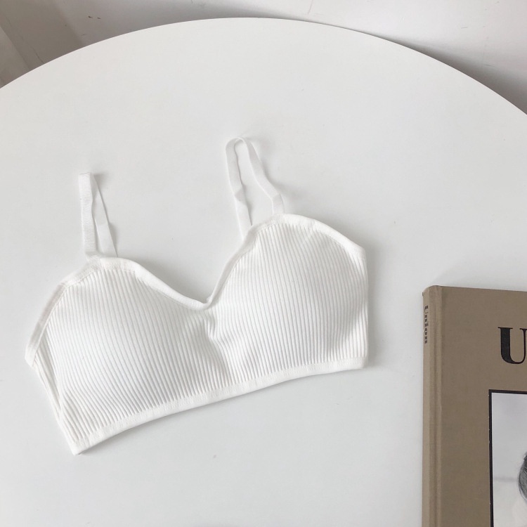 Smile Bra Fashion Wanita Bra Tanpa Kawat Sport Bra Push Up Elastis BH Pakaian Dalam Wanita 1008-WHITE