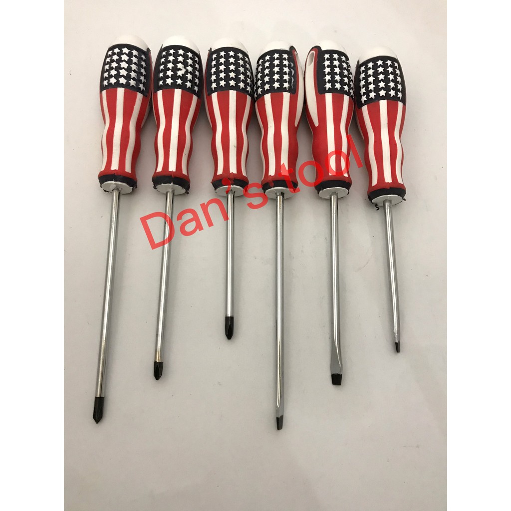 Obeng Set 6 Pcs Gagang Bendera Usa