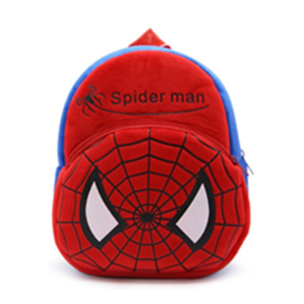 Tas Anak TK laki laki Karakter Spiderman Tas Boneka PAUD Perempuan Boba Pooh Tas Gendong mini Bulu