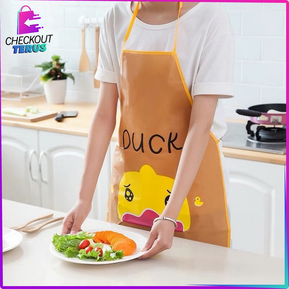 CT C135 Celemek Masak Anti Air Celemek Dapur Karakter Kartun Lucu Apron Masak Waterproof dan Oilproof