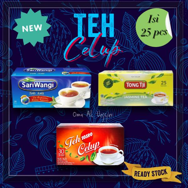 

TEH CELUP TONG TJI/SARIWANGI/SOSRO PER PACK ISI 25-30 KANTONG / TEA BAG