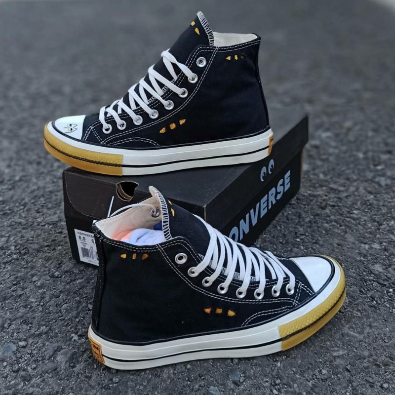 sepatu_converse not original asli import miror HIGH BLACK WHITE Dr woo sneakers pria/wanita premium
