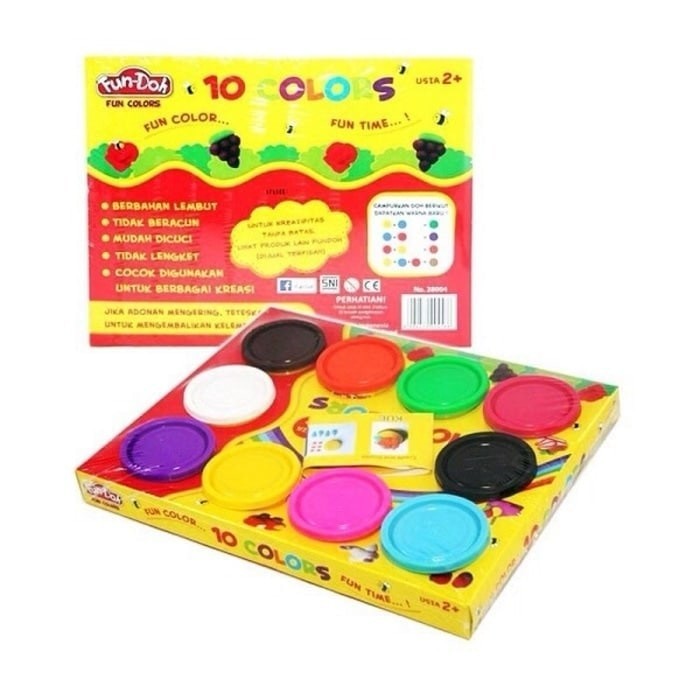 Fun-Doh 10 Colours Mainan Anak Edukasi Imajinasi Anak - 28004