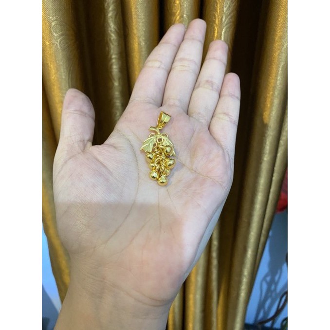 Liontin Kalung Liontin Anggur Daun Lapis Emas24K Replika Perhiasan Import Premium