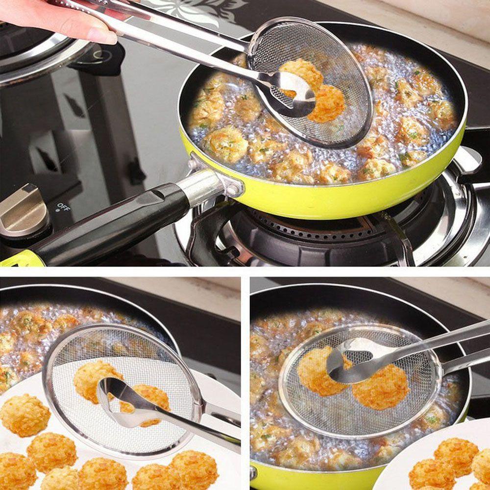 Populer Sendok Saringan Multifungsi Minyak Goreng Stainless Steel Alat Dapur Colander