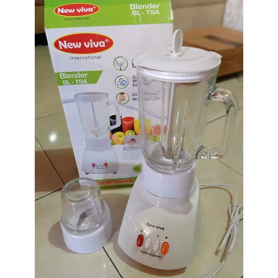 NEW Blender Kaca National Viva Omega Belender gelas kaca dengan 6 mata pisau berkualitas penghancur es batu