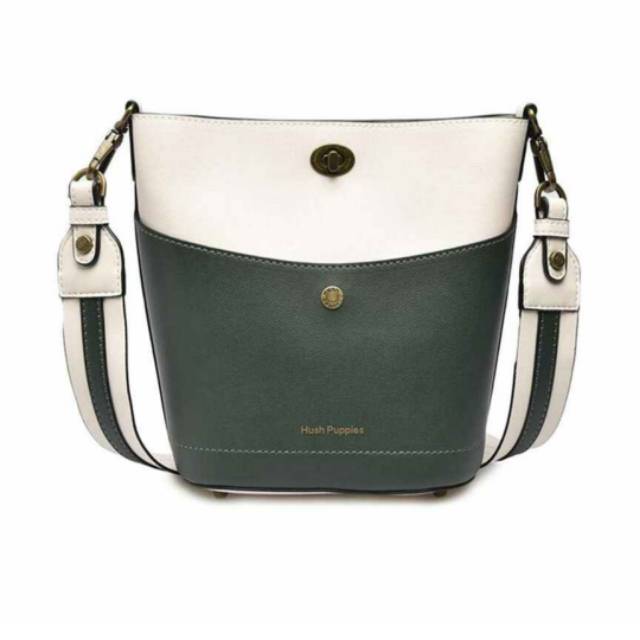 ORIGINAL Hush Puppies Saffron Bucket M Shoulder Bags Tas Wanita - Green