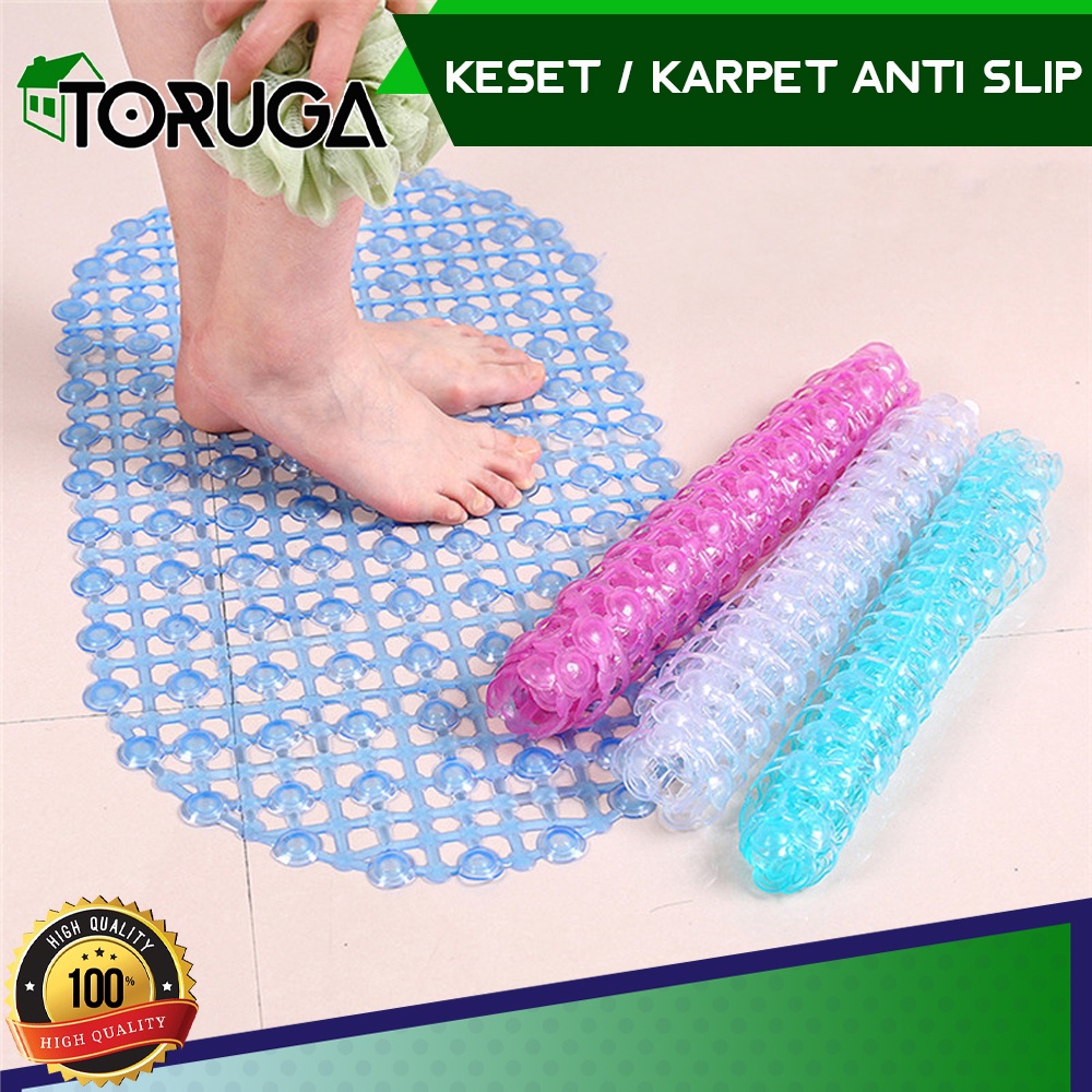 KESET KAMAR MANDI ANTI SLIP ANTI LICIN KARET PVC BERONGGA MULTIFUNGSI