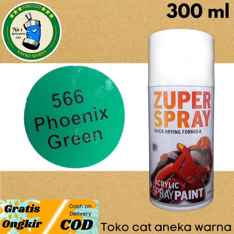 cat semprot 300cc phoenix green hijau zuper spray produk dari rj london spray paint  pilok pilox