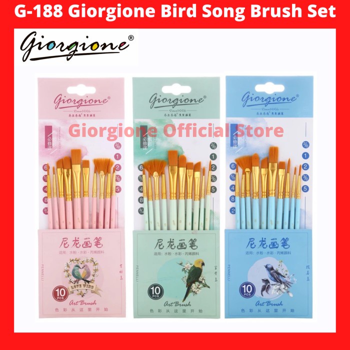 

Produk Terbaru G-188 Giorgione Brush Set Round Liner Kuas Lukis Set 10 Bird Series