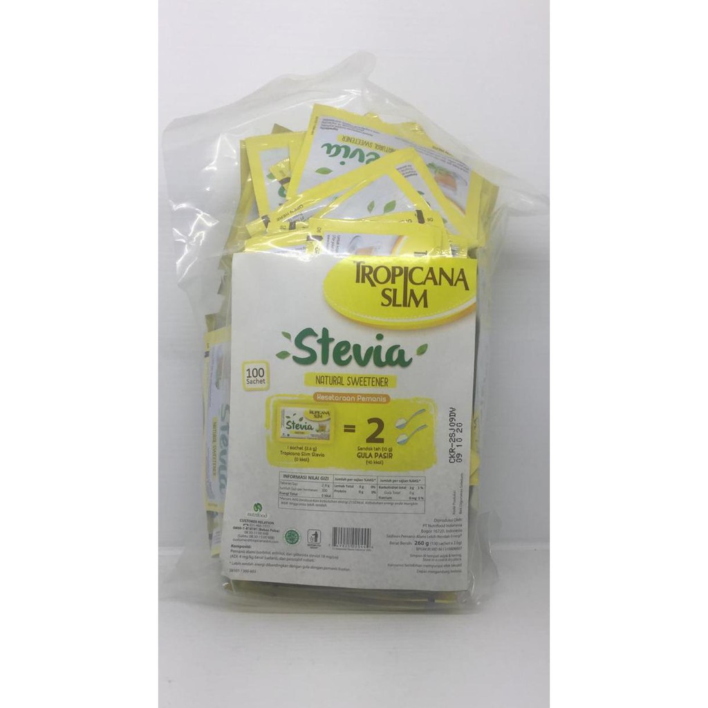 

Aseli Gula Tropicana Slim Stevia Gula Diet 100 Sachet It'S Work