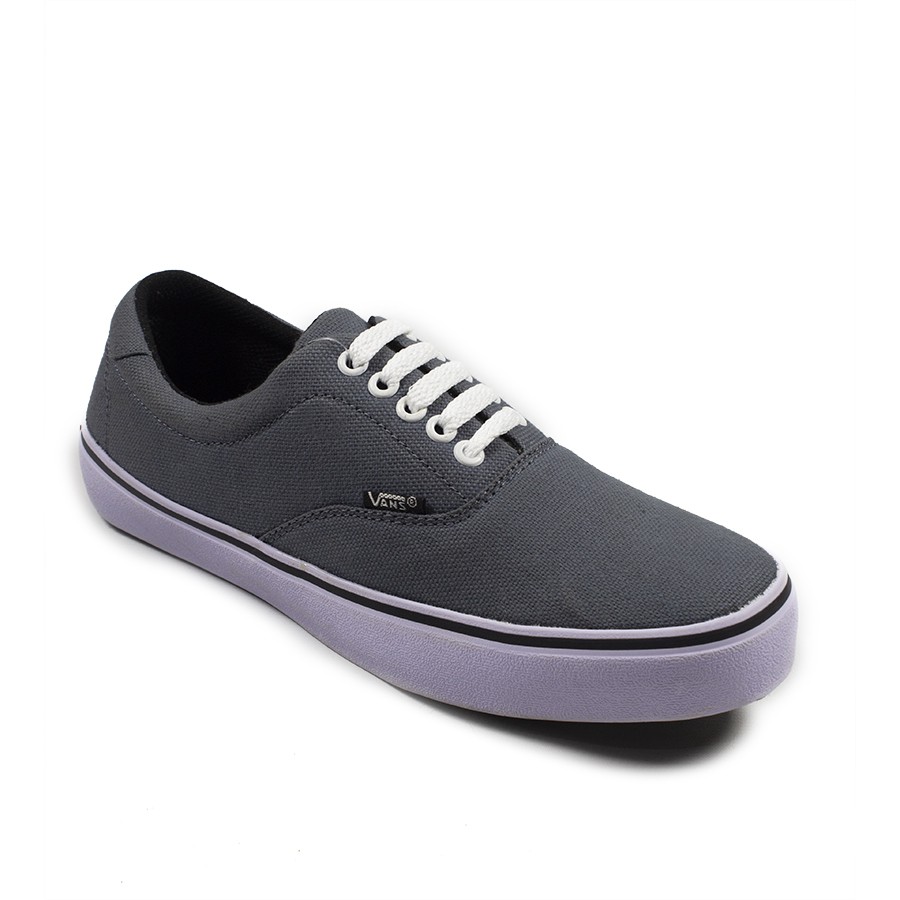 MS - PROMO COD Sepatu Sneakers Pria Vans Authentic Abu Grey Kasual Bertali Skate Sekolah Kuliah