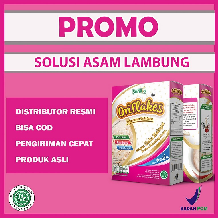 Oriflakes Gastro Sereal Umbi Tepung Pati Garut Obat Asam Lambung  Herbal Ampuh Plus Susu Etawa Platinum Penambah Nafsu Makan Dewasa
