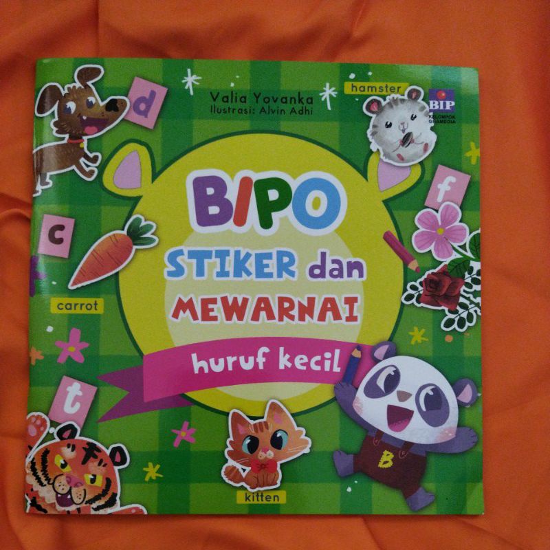 Buku PAUD - Bipo Stiker Dan Mewarnai : Huruf Kecil