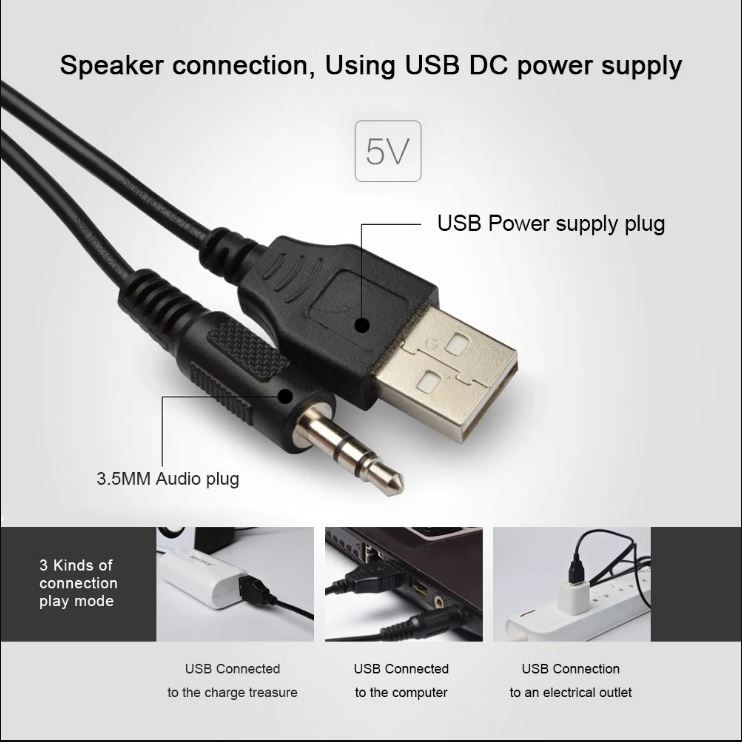 SADA D-203 Speaker Stereo 2.1 with Subwoofer &amp; USB Power - Black