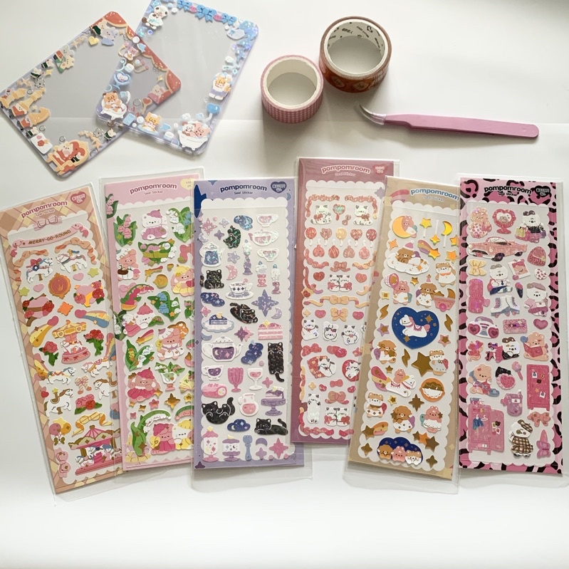 

sticker korea confetti hologram deco photocard readystock