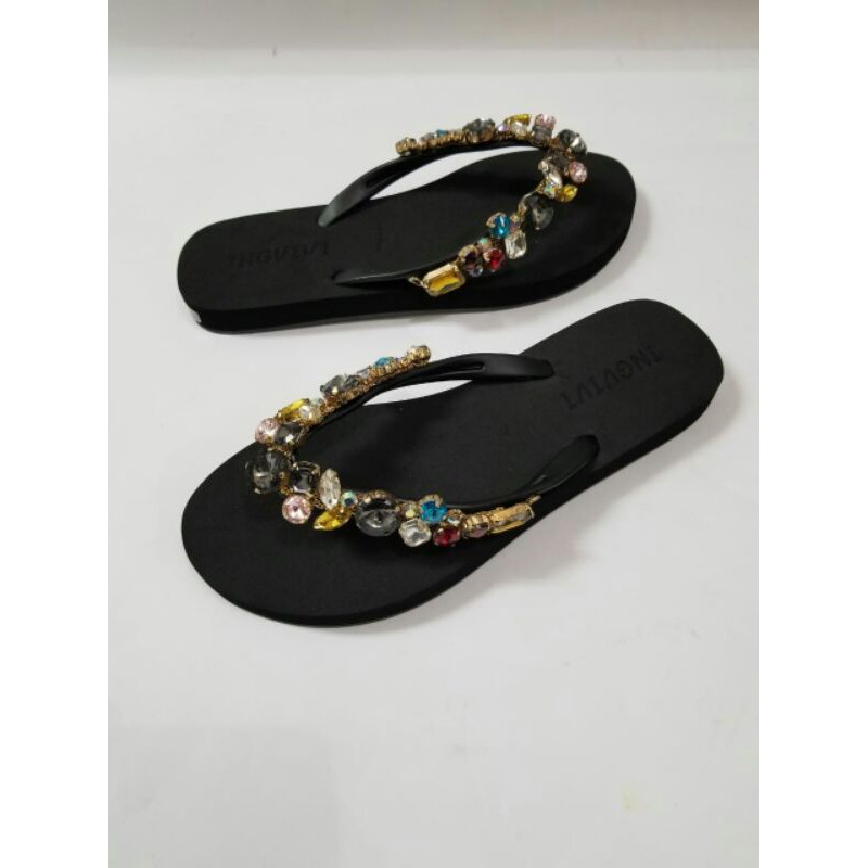 Sandal Jepit INGVIVI Flat / Sandal Jepit INGVIVI SWAROVSKI Flat