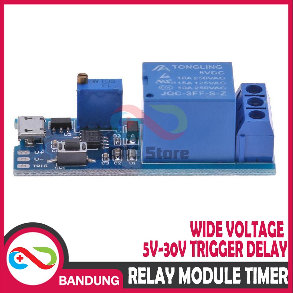 WIDE VOLTAGE 5V-30V TRIGGER DELAY RELAY MODULE TIMER SWITCH