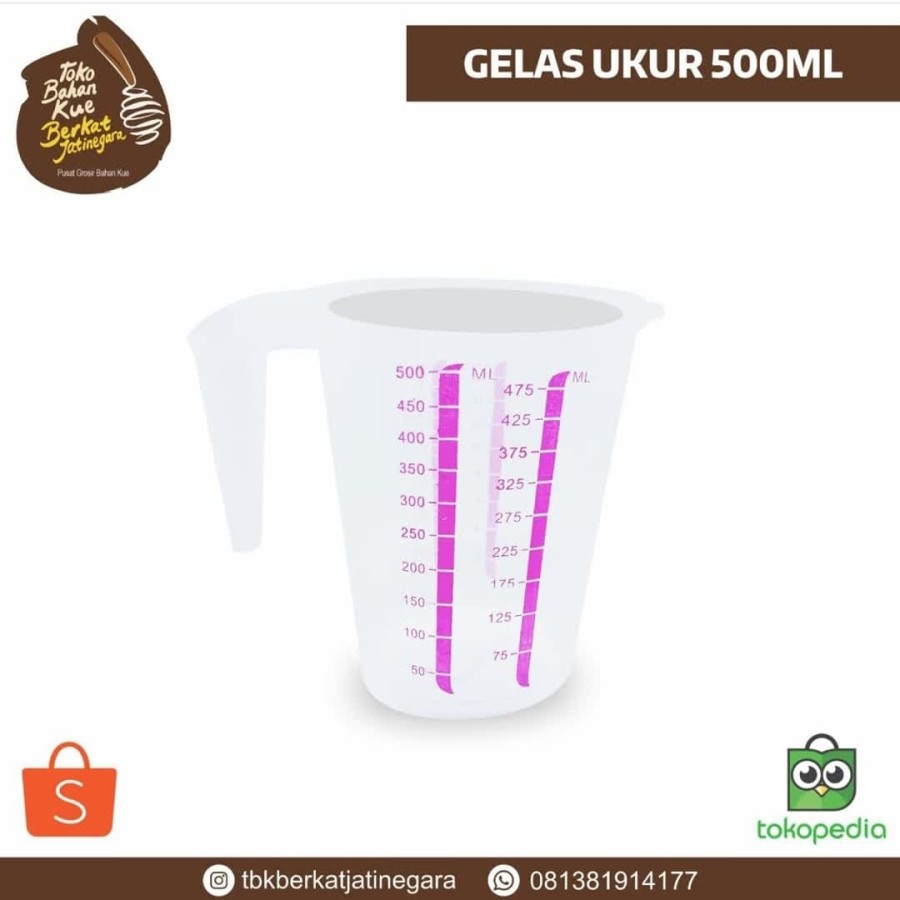 gelas ukur plastik / takar 500ml