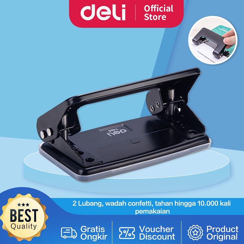 

((BISA COD)) Deli Pembolong Kertas 2 Lubang dengan wadah confetti tahan hingga 10.000 kali pemakaian ET40020