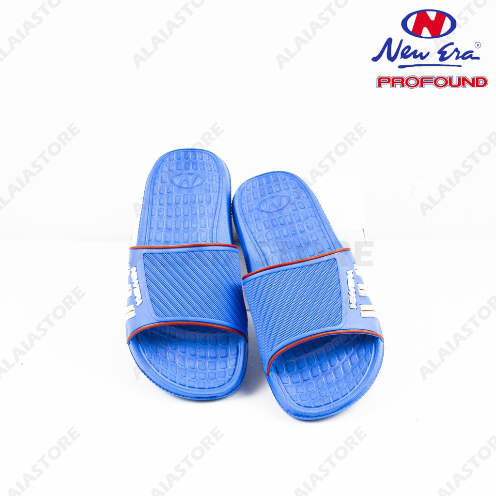 Sandal slop pria new era / sandal slop cowok karet kekinian - New Era MB E-1114 (40-43) / sandal laki-Biru