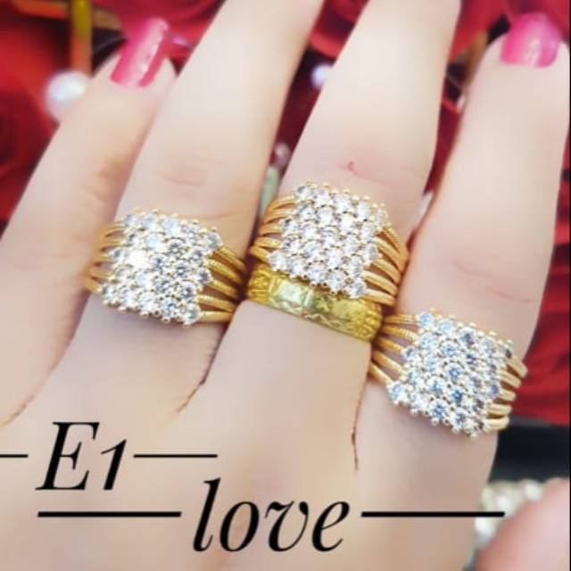 Xuping cincin mata cantik lapis emas 24K 1403