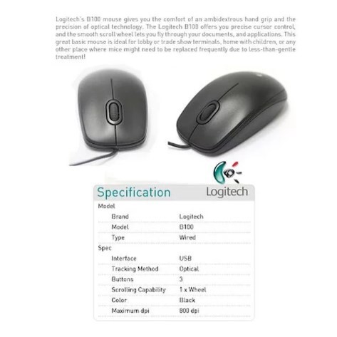 Mouse Logitech B100