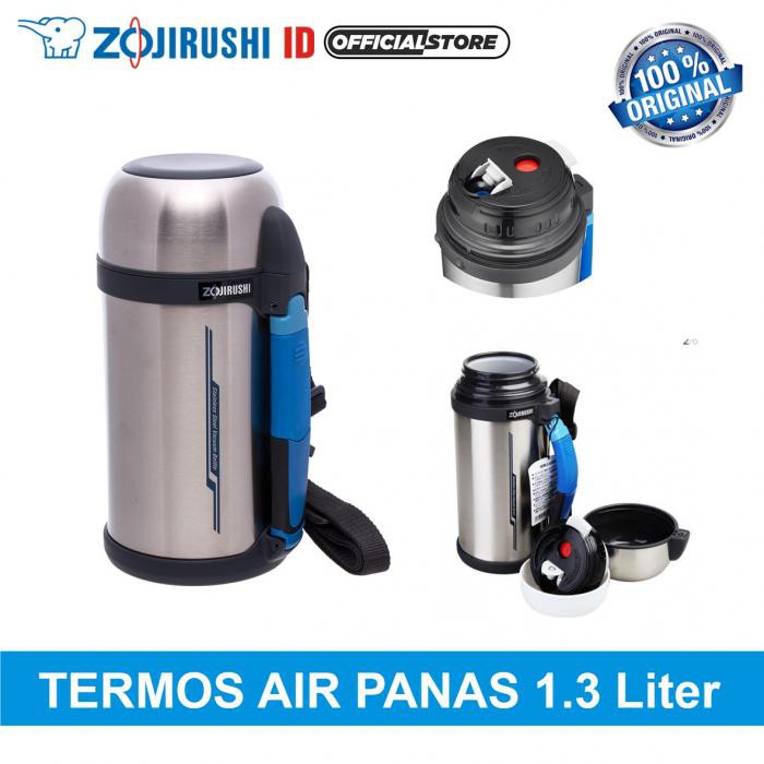 Zojirushi SF-CC13 XA Vacuum Bottle Termos Air Panas - 1.3 Liter [Stainless]