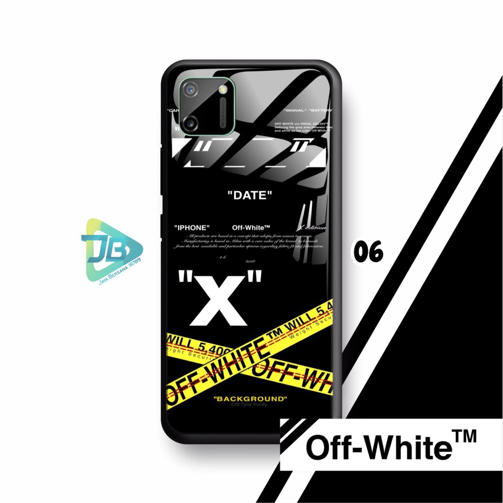 SOFTCASE BACK CASE GLASS KACA OFF WHITE XIAOMI REDMI 4A 4X 5A 5 5+ 9 10X 6 7 8A 8 9A 9C JB2822