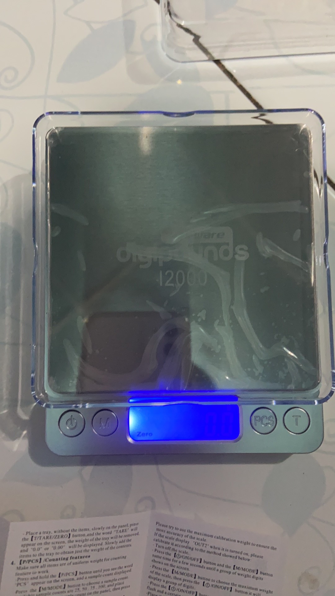 Timbangan Dapur Mini Digital Platform Scale 1kg 0.1g - I2000 - Silver Omhakfsv