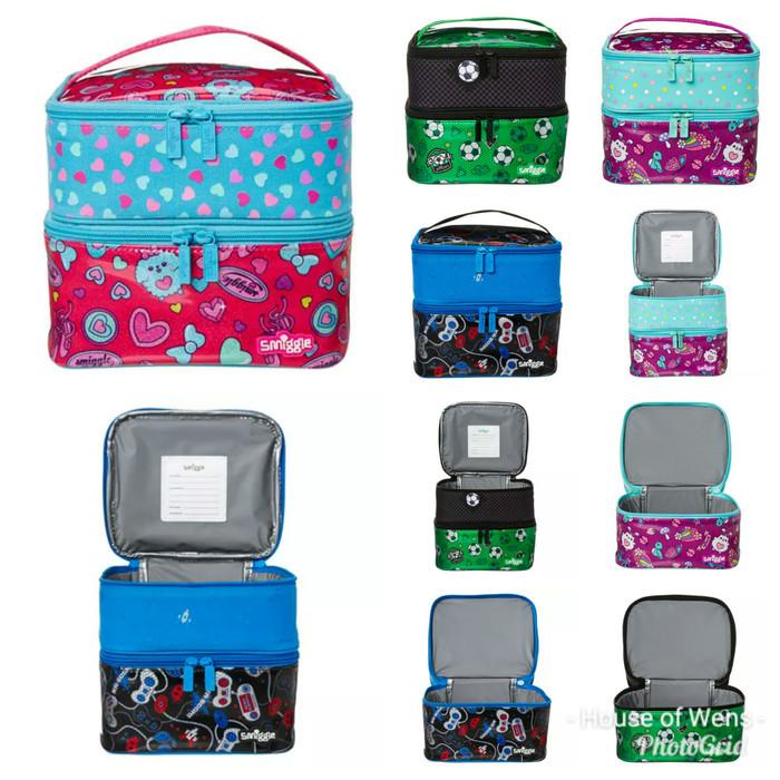 SMIGGLE SQUAD DUAL SQUARE LUNCHBOX - TAS BEKAL SMIGGLE