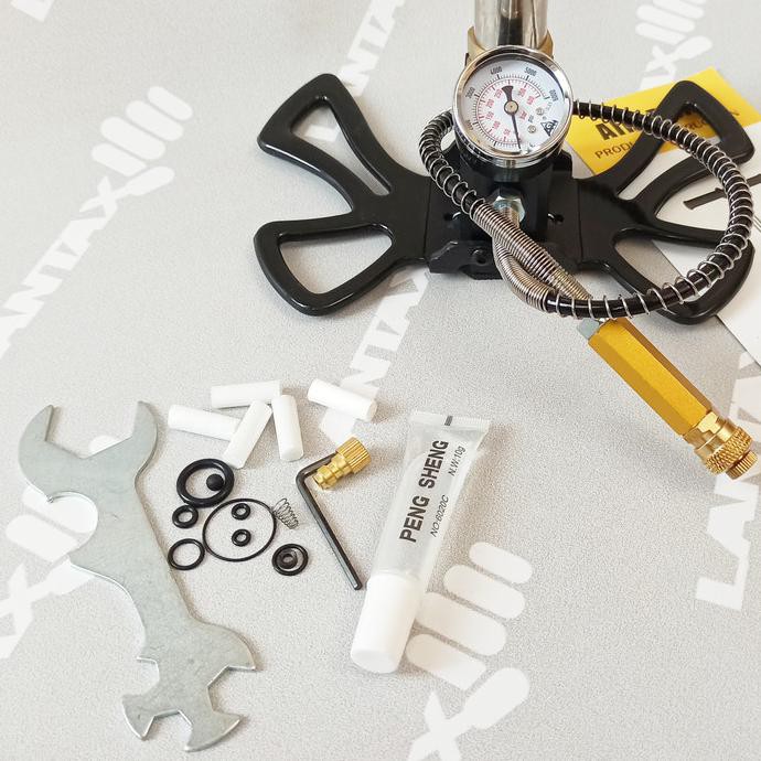 BARANG BARU AGH lantax pompa pump pcp gx barracuda kaki lipat silver - Tanpa kupler