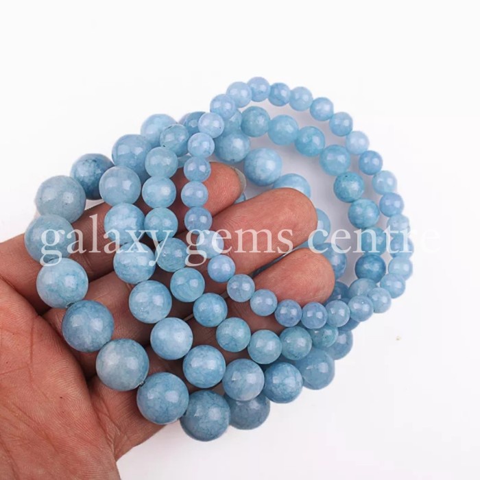 Gelang Batu Blue Aquamarine Natural Stone