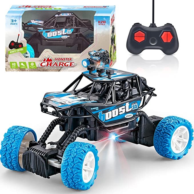 Mainan Anak  Mobil Remote Control RC MONSTER CHARGE CROSS COUNTRY SKALA 1:20 ada Lampu LED dan Baterai Charge