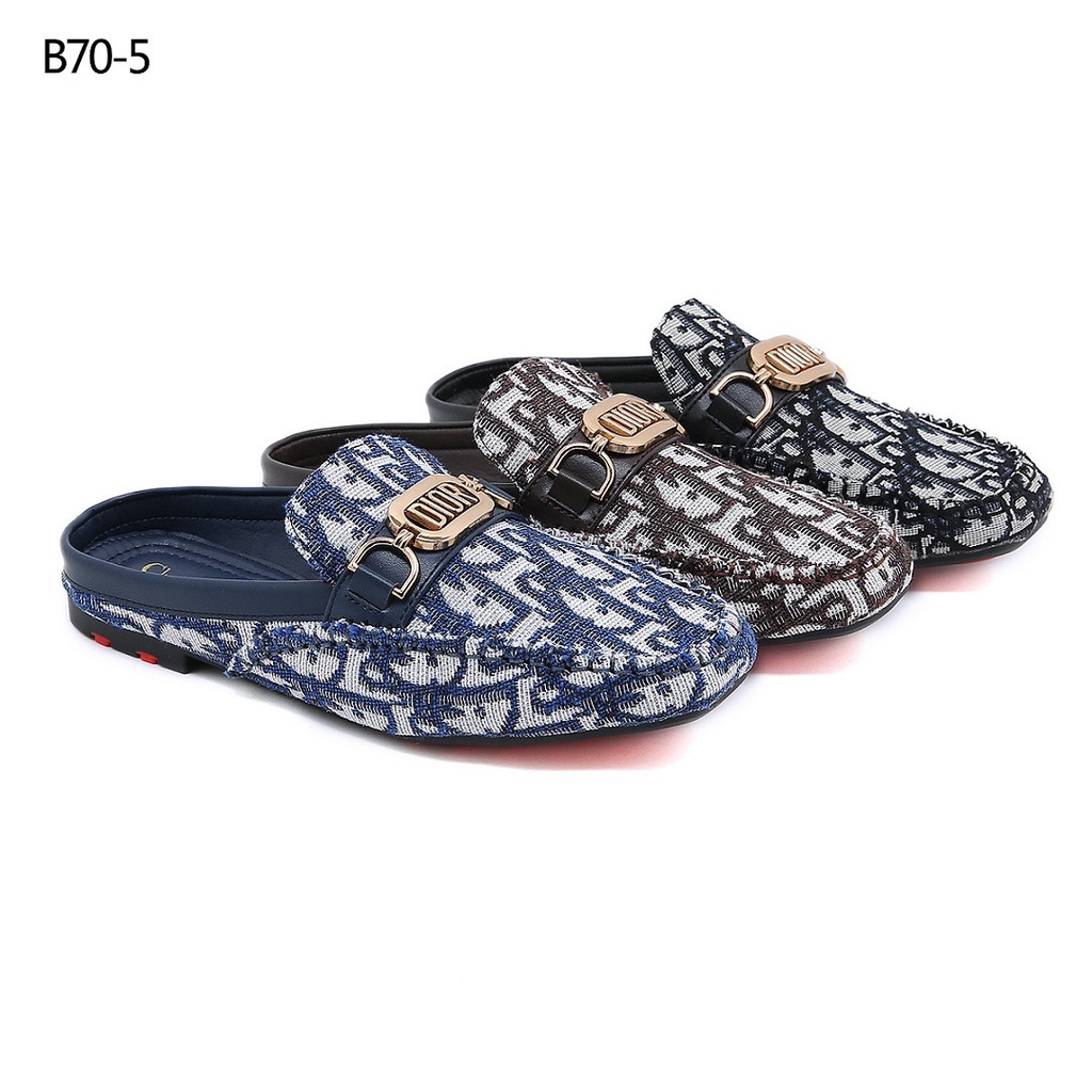 SHOES Canvas Flat Mules B70-5