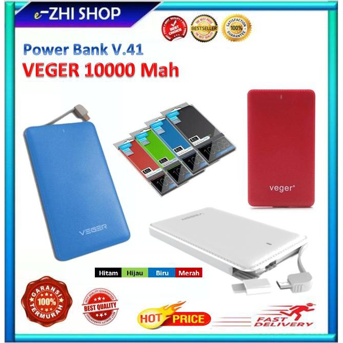 POWERBANK VEGER 10000MAH 10000 MAH REAL Terlaris