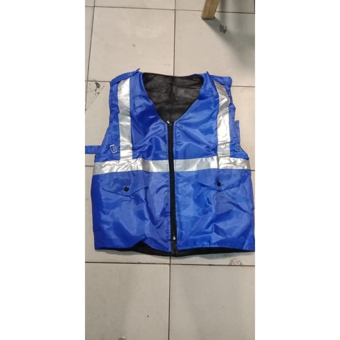 Rompi Safety Proyek Busa Dakron Warna Biru