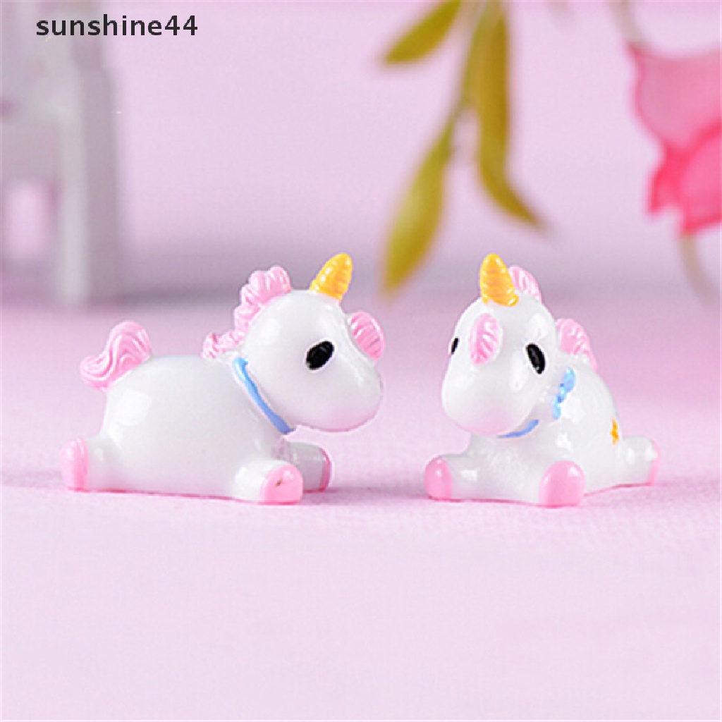 Sunshine Miniatur Unicorn Untuk Dekorasi Taman Mini / Rumah Boneka