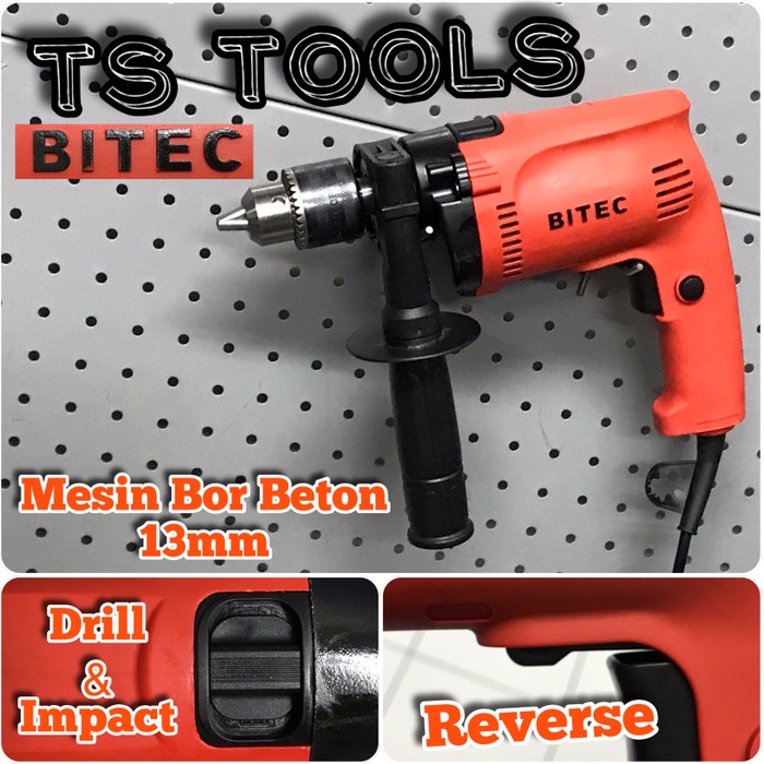 Mesin Bor Tembok 13 mm Bitec IDM 130 RE / Bitec IDM 130RE