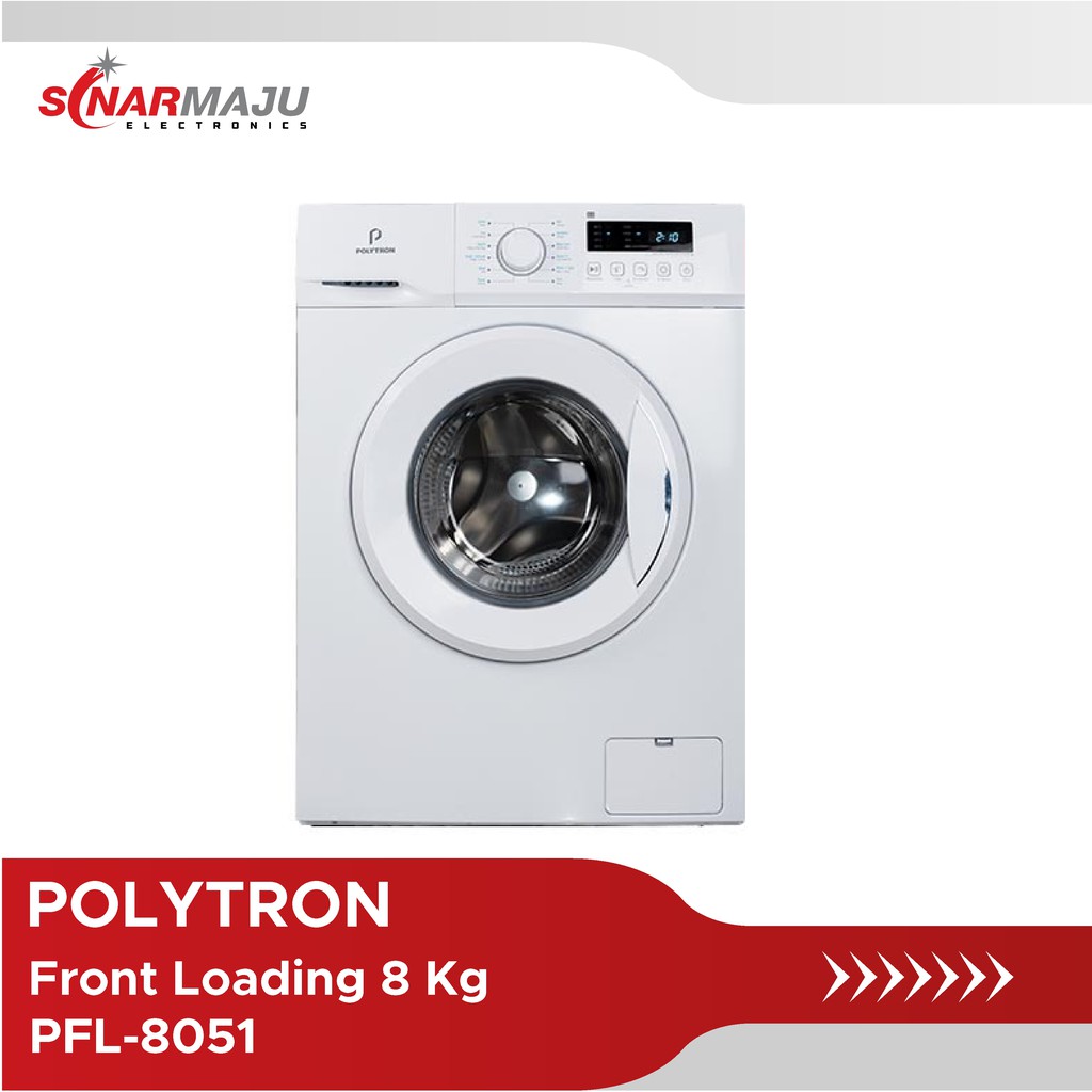 Mesin Cuci 1 Tabung Polytron 8 Kg Front Loading PFL-8051 / PFL8051