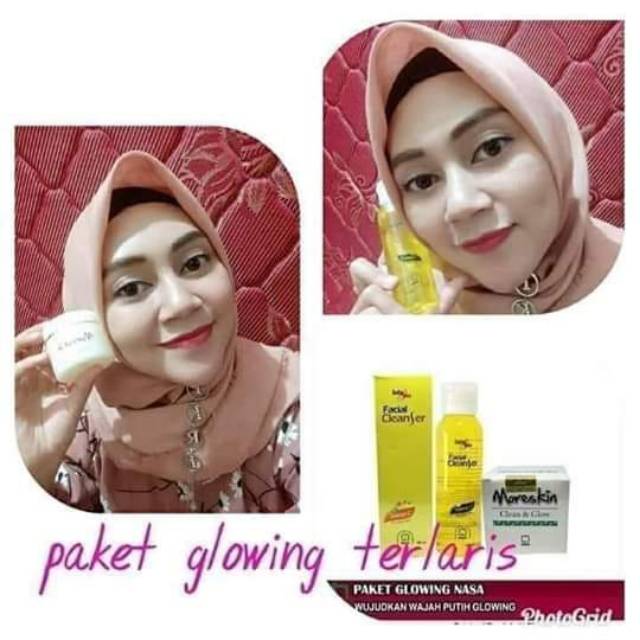 PAKET GLOWING NASA Kombinasi Moreskin Clean and Glow dan Collaskin
