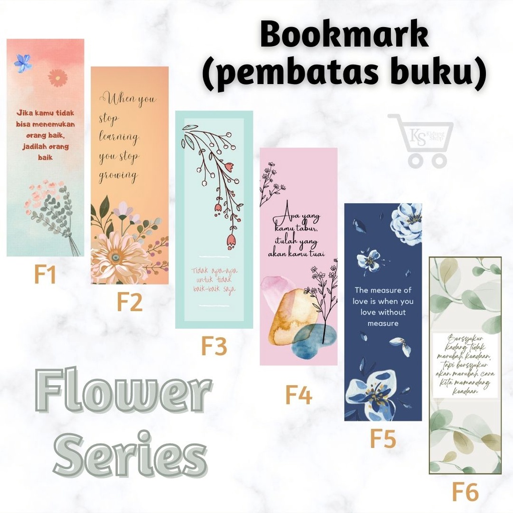 

Bookmark (pembatas buku) motif bunga