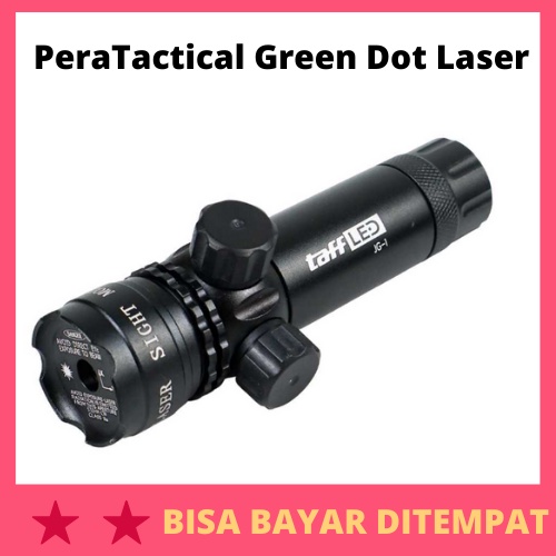 Tactical Green Dot Laser Scope Mount+Baterai+Charger /  Laser Leser Scope Teleskop Tembak Tembakan S